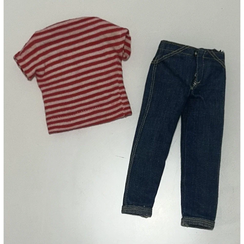 Vintage 1964-7 Mattel Ken Original Clothing At Ease Jeans and Shirt